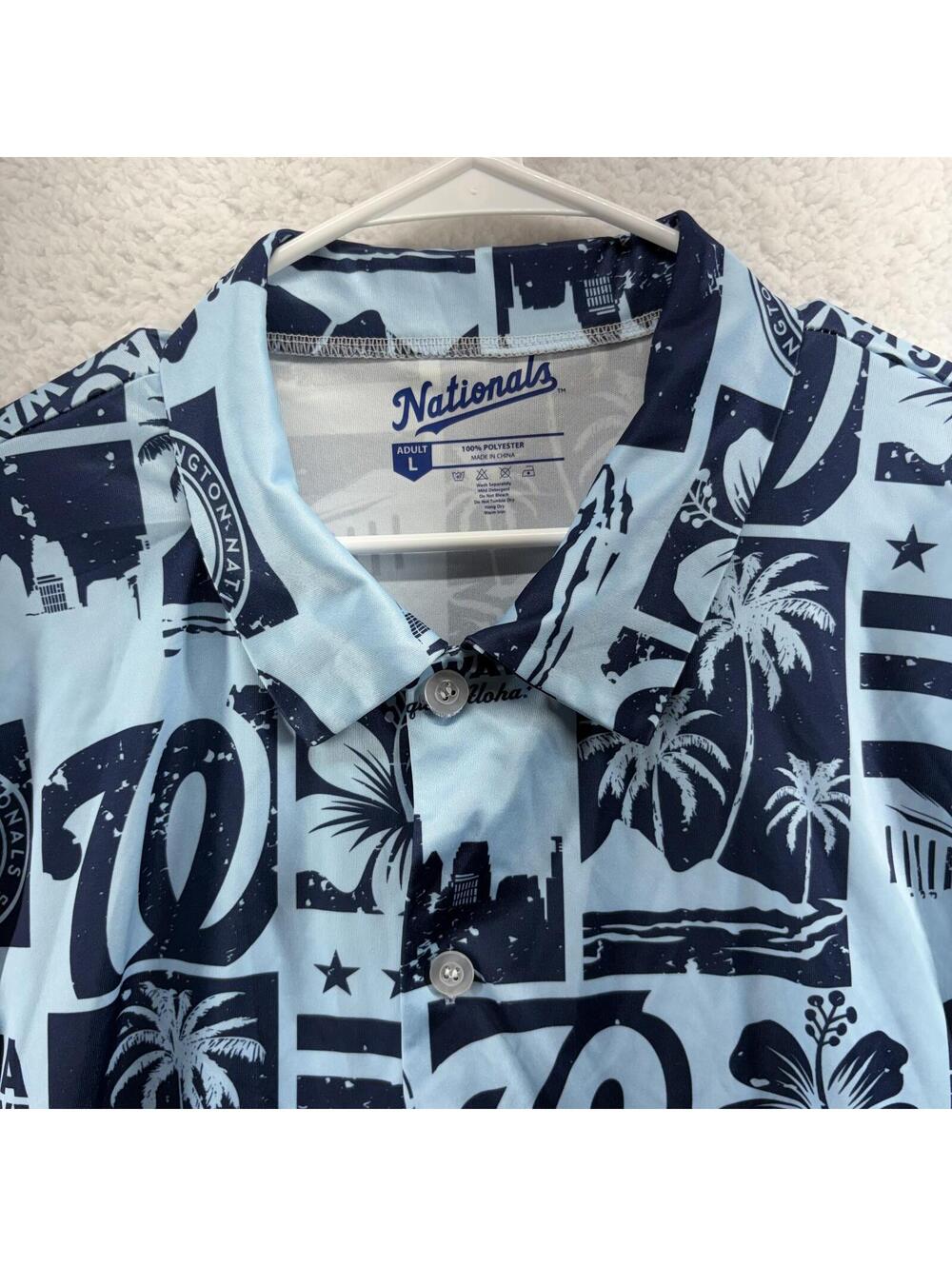 Washington Nationals Hawaiian Shirt Mens Large 20th Anniver Kona Big Wave SGA - Picture 2 of 4